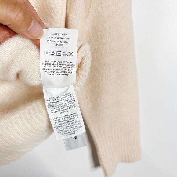 J Crew Womens XSmall Light Pink Ruffle Crewneck Sweater Boiled Merino Wool XS - Picture 10 of 12